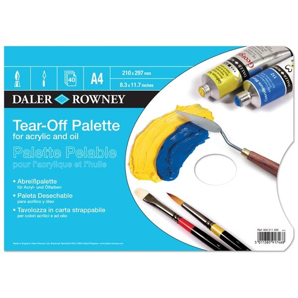 Daler-Rowney Scheurpalet - Olie/Acryl A4 - 40 hojas
