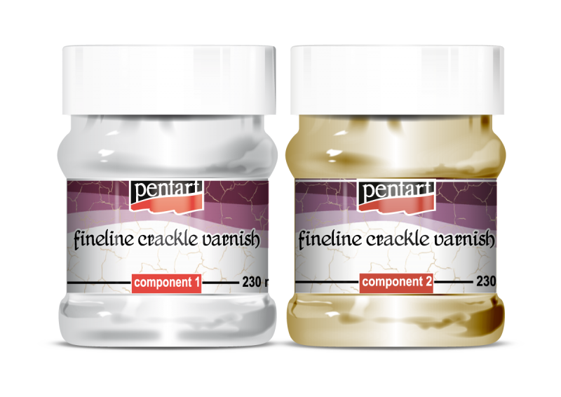 Pentart Fineline 2 componentes Craquelé Barniz - 2 x 230 ml