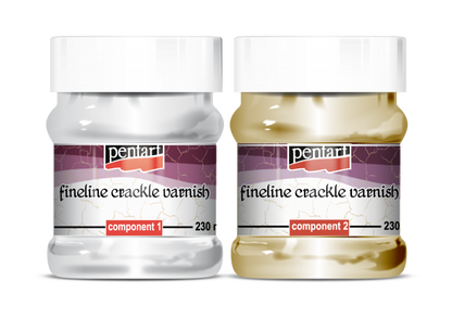 Pentart Fineline 2 componentes Craquelé Barniz - 2 x 230 ml