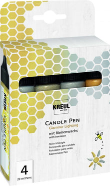 Kreul Rotuladores para cera de vela Sets - Glamour Lighting - 4 pennen
