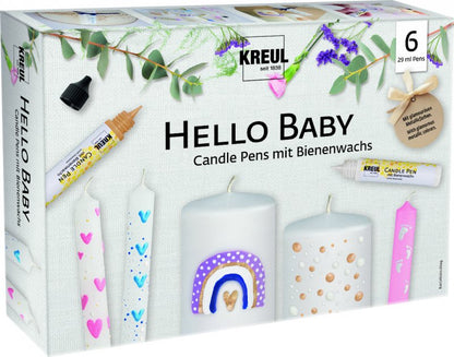 Kreul Rotuladores para cera de vela Sets - Hello Baby - 6 pennen