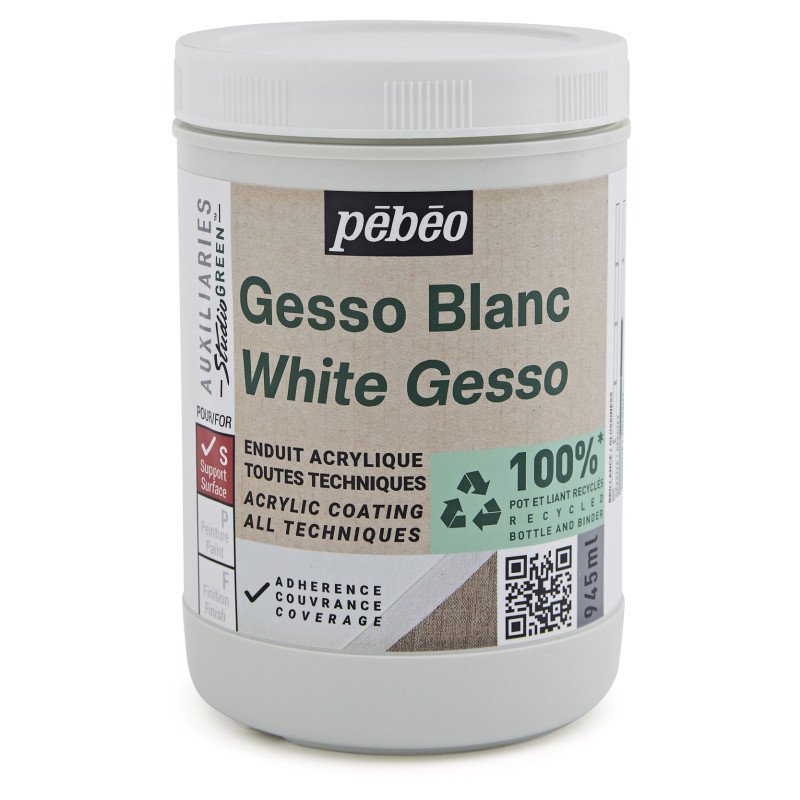 Pebeo Studio Green Gesso - Blanco - 945 ml