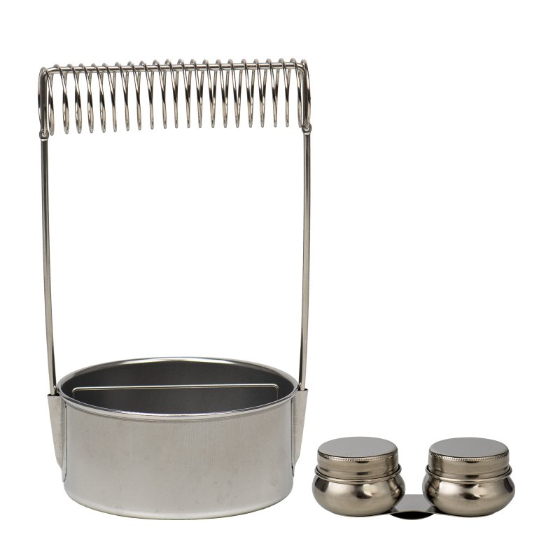 Meeden Accesorios de pintura para pinceles y médiums - Metal borstelhouder + dubbele dipper