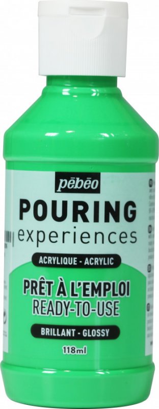 Pebeo Pouring Experiences Glanzend Acryl 118 ml - Verde vivo
