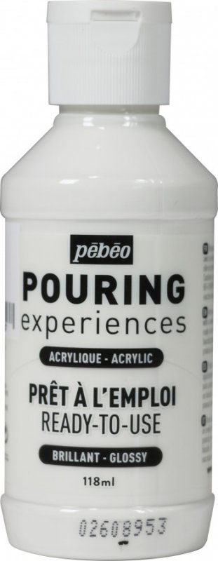 Pebeo Pouring Experiences Glanzend Acryl 118 ml - Blanco titanio