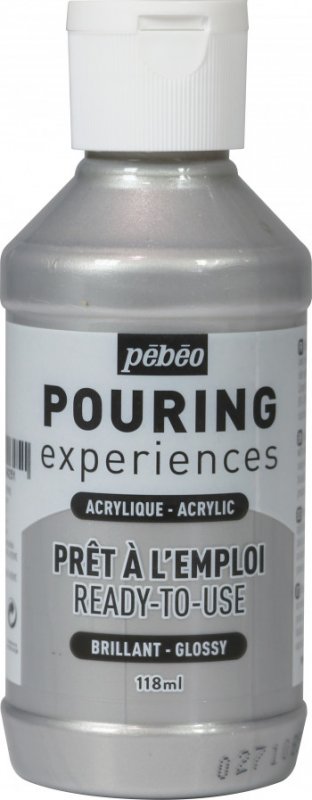 Pebeo Pouring Experiences Glanzend Acryl 118 ml - Plata