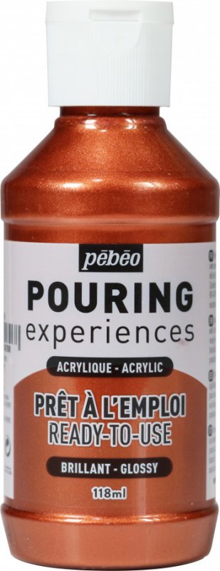 Pebeo Pouring Experiences Glanzend Acryl 118 ml - Cobre Metal