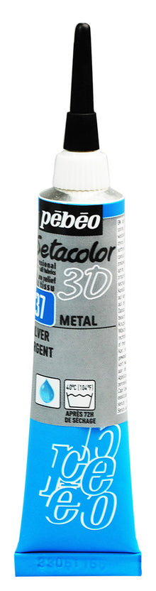 Pebeo Setacolor 3D Liner Metallic 20 ml - Plata