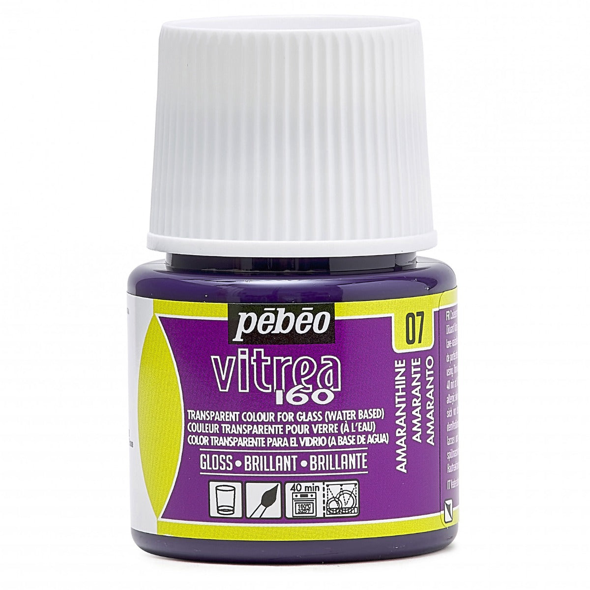 Pebeo Vitrea 160 Pintura para vidrio 45 ml Glanzend - 07 - Amarant