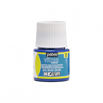 Pebeo Vitrea 160 Pintura para vidrio 45 ml Glanzend - 22 - Cyaan