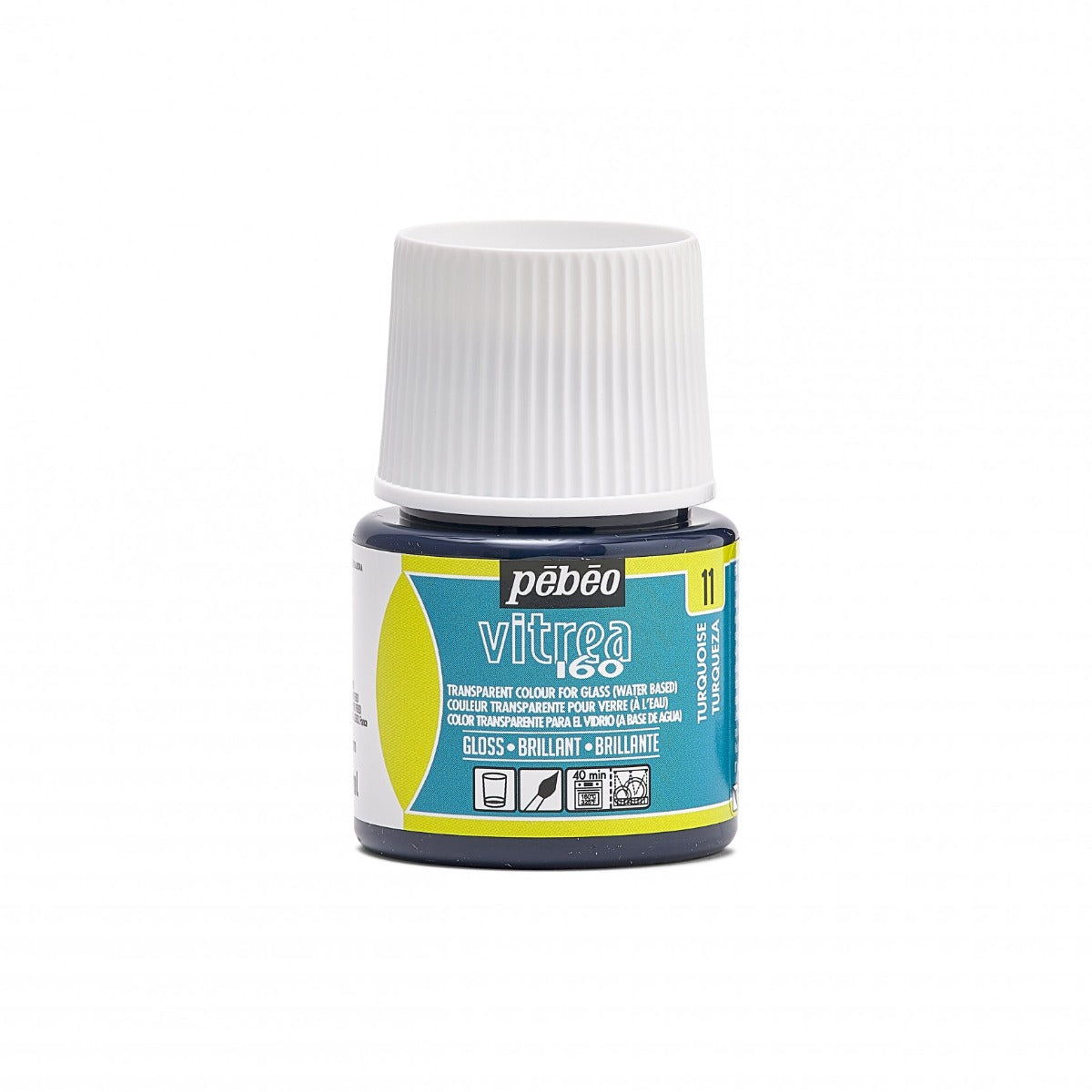 Pebeo Vitrea 160 Pintura para vidrio 45 ml Glanzend - 11 - Turkoois