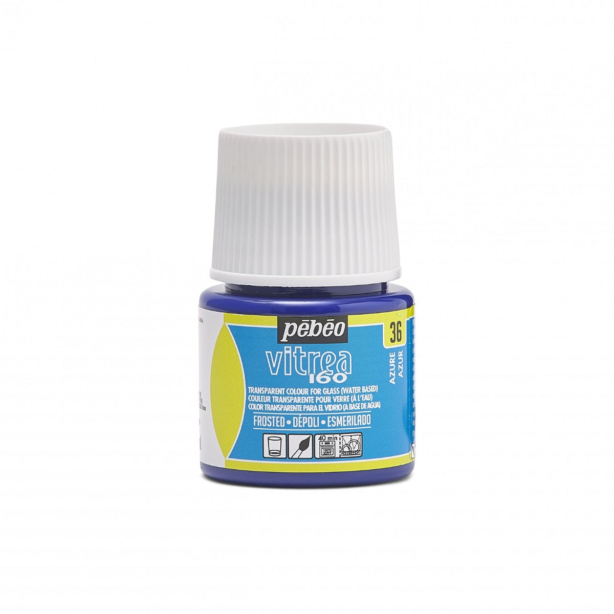 Pebeo Vitrea 160 Pintura para vidrio esmerilado 45 ml - 36 - Azuurblauw Matglas