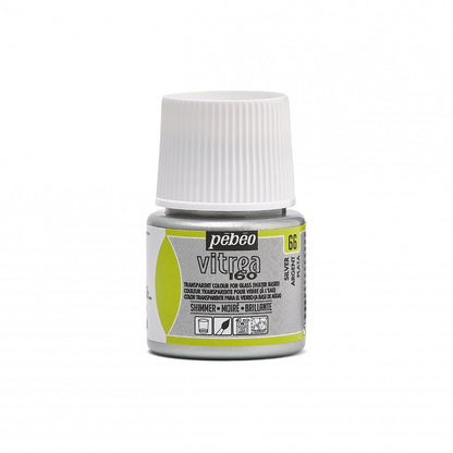 Pebeo Vitrea 160 Moiré Pintura para vidrio 45 ml - 66 - Plata Moiré