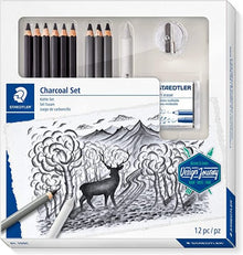 Staedtler Set de 12 lápices de carboncillo surtidos
