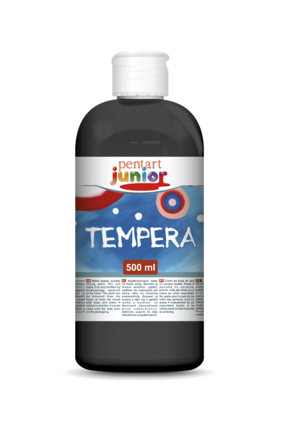 Pentart Pintura témpera 500 ml - Negro