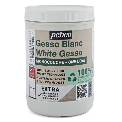 Pebeo Studio Green Gesso - Una capa Blanco - 945 ml