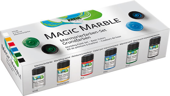 Kreul Magic Marble Pintura para marmoleado Sets - Basic standaardkleuren - 6 x 20 ml
