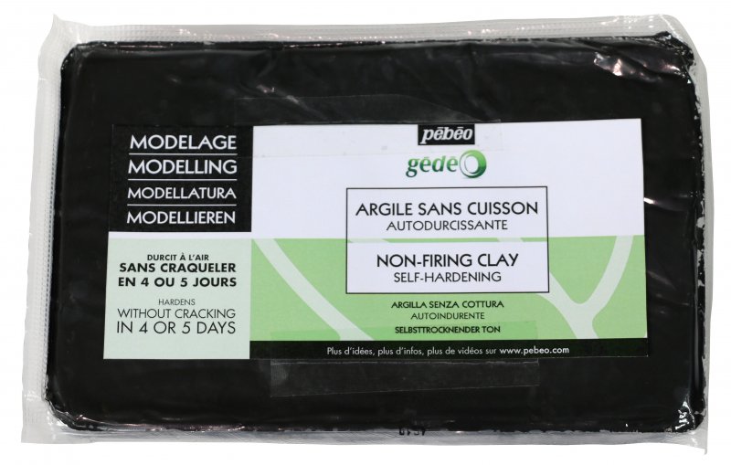 Pebeo Gédéo Arcilla de modelado de secado al aire 1,5 kg - Negro