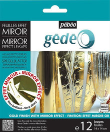 Pebeo Gedeo Mirror Effect Leaves - 12 Pack - Oro