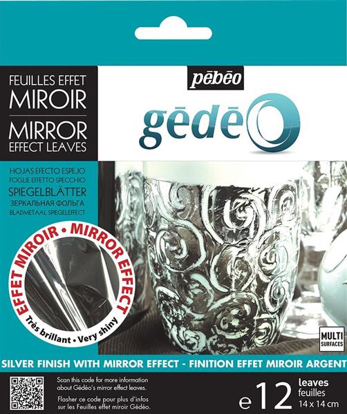 Pebeo Gedeo Mirror Effect Leaves - 12 Pack - Plata