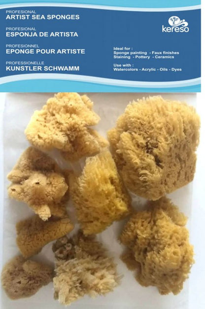 Kereso Natuurlijke Zee Sponzen Variëteitspakket - Fino y rugoso - 8 unidades