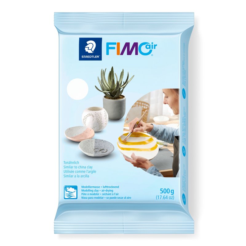 FIMO Air Basic Arcilla de modelado de secado al aire - 500 g - Blanco
