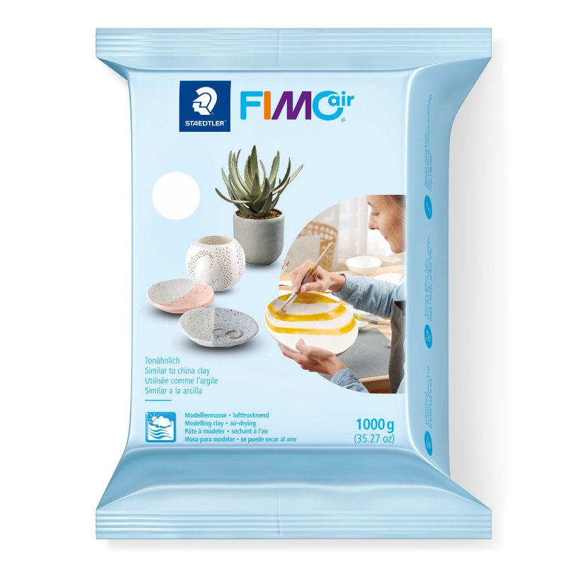 FIMO Air Basic Arcilla de modelado de secado al aire - 1 kg - Blanco