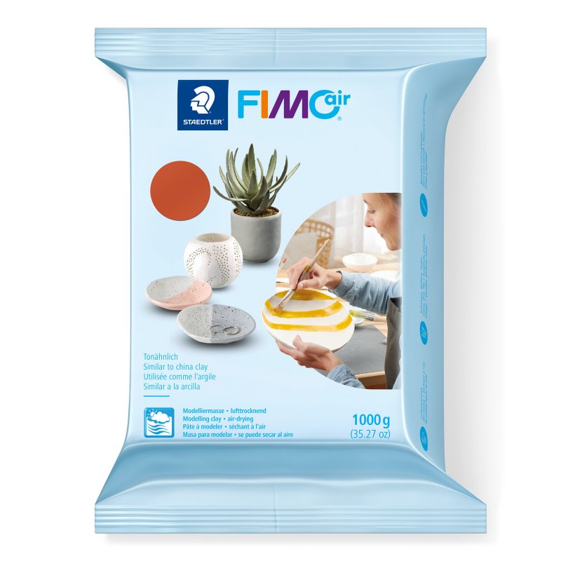 FIMO Air Basic Arcilla de modelado de secado al aire - 1 kg - Terracotta