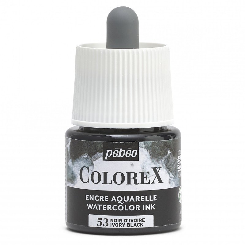 Pebeo Colorex Tinta acuarelable 45 ml - 53 - Negro marfil