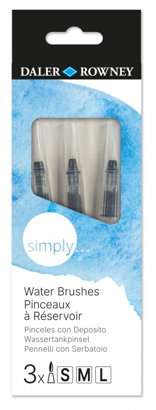 Daler-Rowney Simply Pincel con depósito Set Redondo - 3 unidades