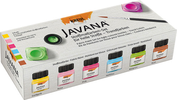 Kreul Javana Pintura textil Sets - Colores de tendencia - 6 unidades