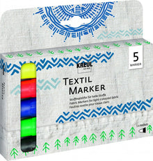 Kreul Rotuladores textiles Sets - Medium - 5 unidades