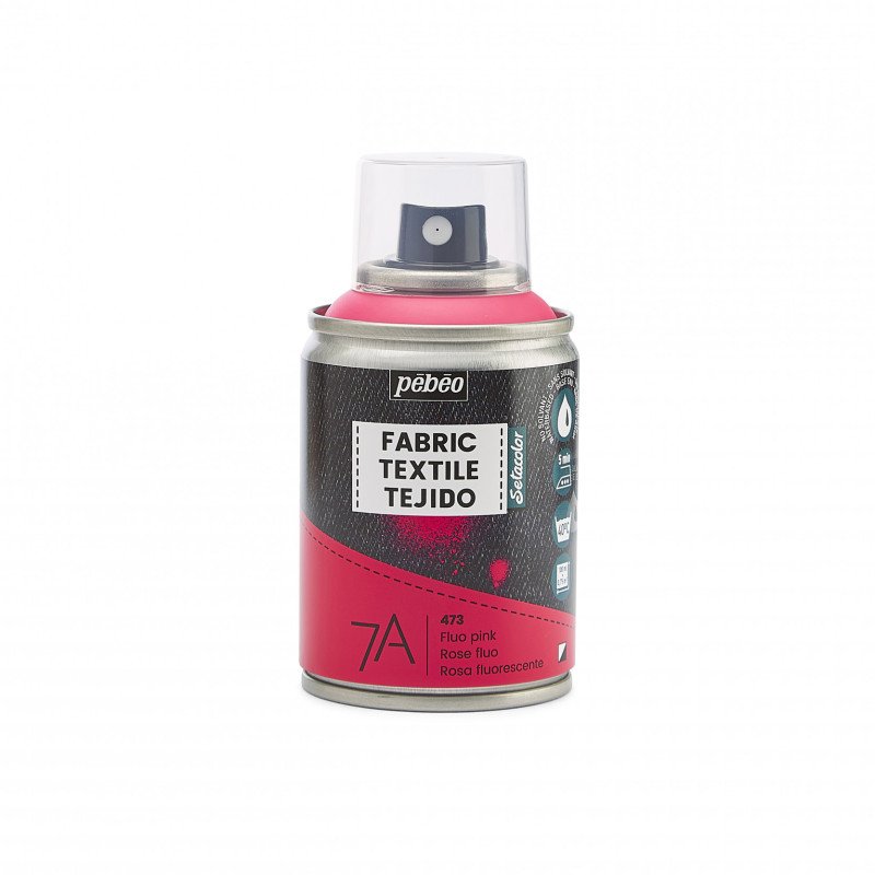 Pebeo 7A Textielspray 100 ml - Fluorescente Roze