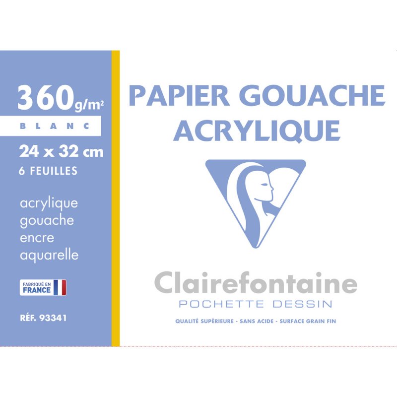 Clairefontaine Papel para acrílico y gouache 360 g