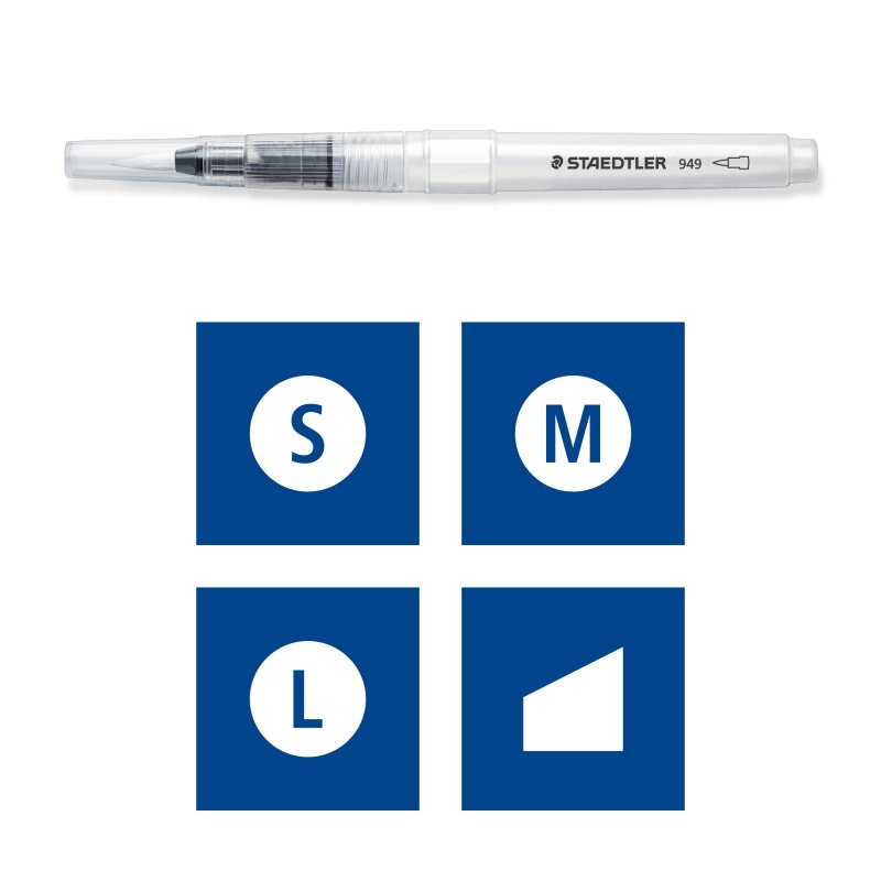 Staedtler Pincel con depósito Blister - 4 unidades