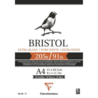 Clairefontaine Papel Bristol - Bristol 205 g - A4 - 20 hojas