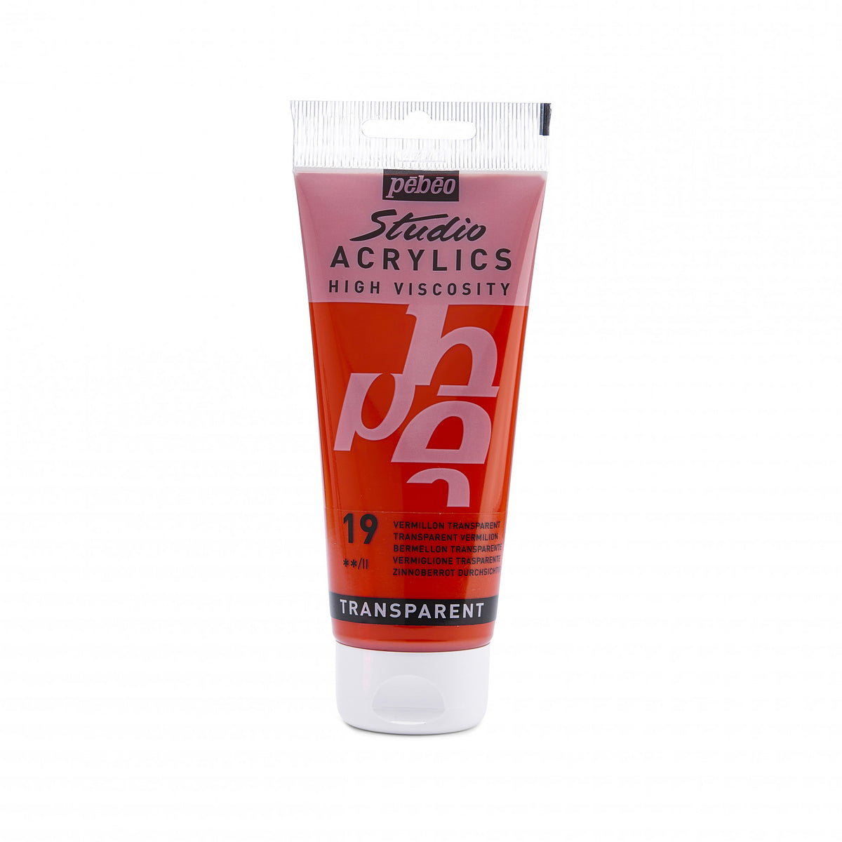 Pebeo Studio Pintura acrílica 100 ml - 19 - Transparente Bermellón