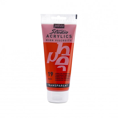 Pebeo Studio Pintura acrílica 100 ml - 19 - Transparente Bermellón