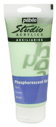 Pebeo Studio Acrylic Phosphorescent Gel 100 ml - Verde