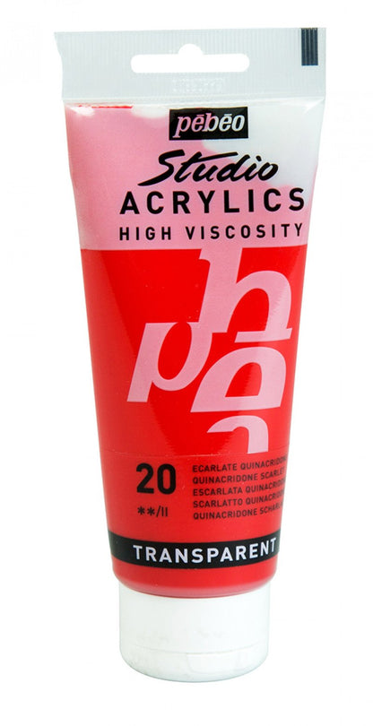 Pebeo Studio Pintura acrílica 100 ml - 20 - Chinacridon scharlaken