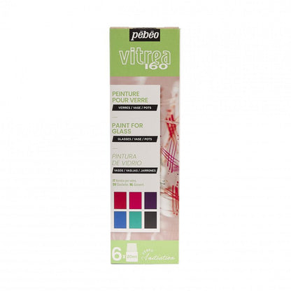 Pebeo Vitrea 160 Pintura para vidrio Sets - Initiatieset - 6 x 20 ml