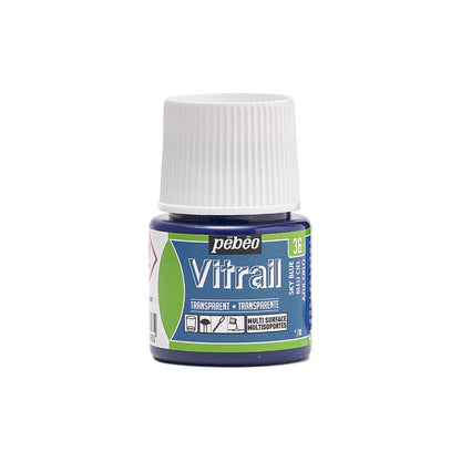Pebeo Vitrail Transparente Pintura para vidrio 45 ml - 36 - Hemelsblauw