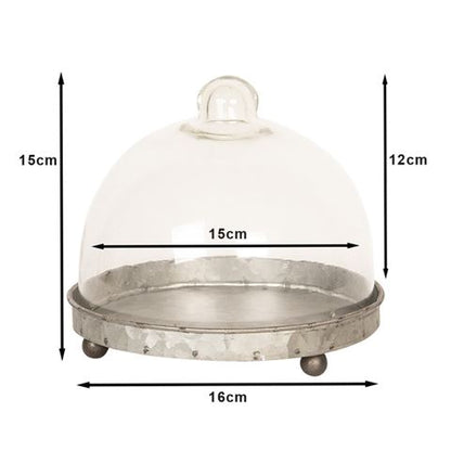 Clayre Eef Cloche 6GL2492 Gris Transparente 16x15 cm — 2