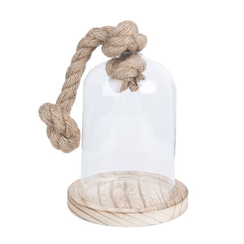Clayre Eef 6GL2220 Vidrio Cloche Transparente 12x19 cm