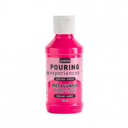 Pebeo Pouring Experiences Glanzend Acryl 118 ml - Fluorescente Roze