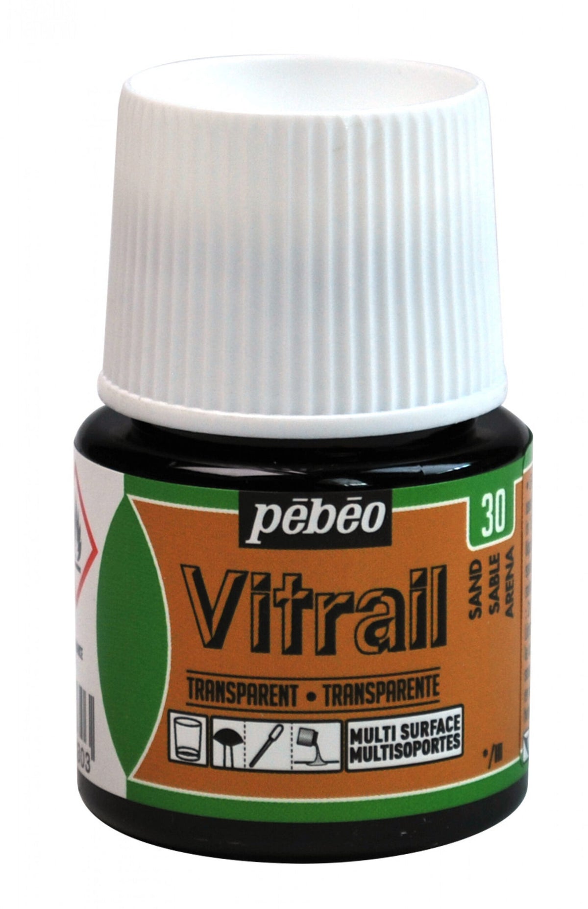 Pebeo Vitrail Transparente Pintura para vidrio 45 ml - 30 - Arena