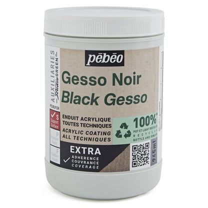 Pebeo Studio Green Gesso - Negro - 945 ml