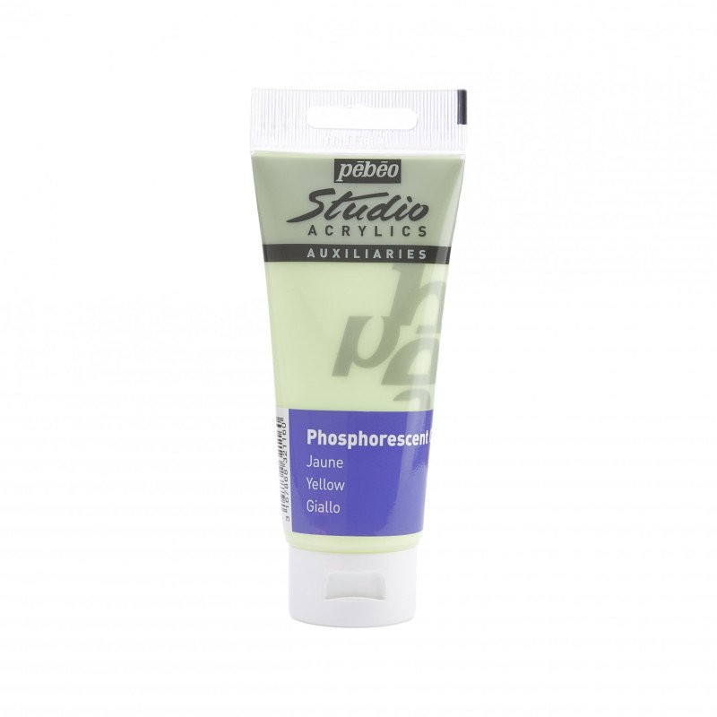 Pebeo Studio Acrylic Phosphorescent Gel 100 ml - Amarillo