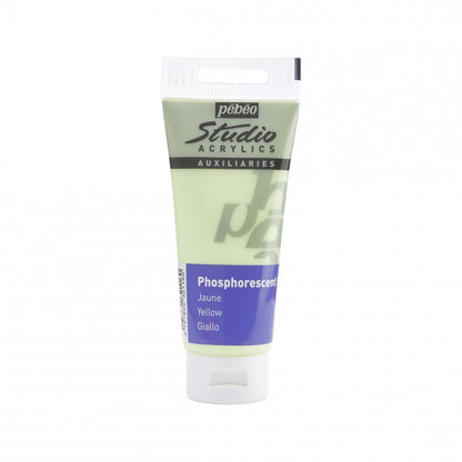 Pebeo Studio Acrylic Phosphorescent Gel 100 ml - Amarillo