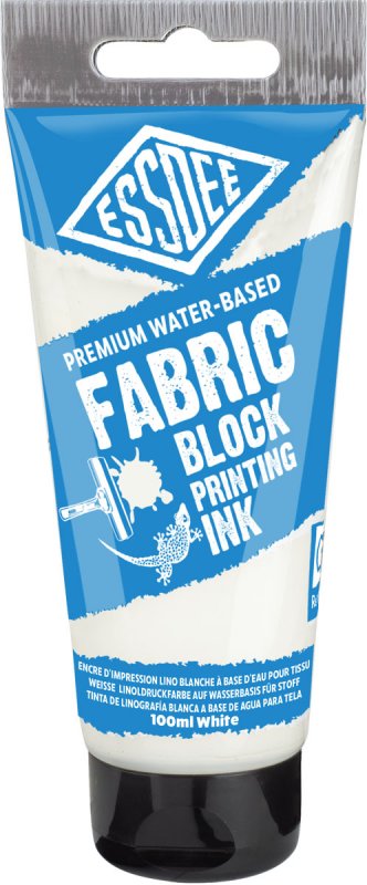 Essdee Fabric Block Printing Ink 100 ml - Essdee Tinta para linóleo sobre tela, Blanco 100ml